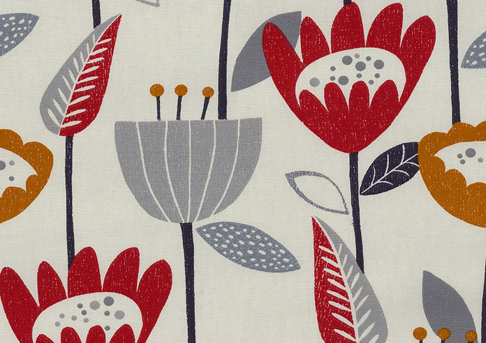 Flower Power, Scarlet - Roman Blind - Image 6